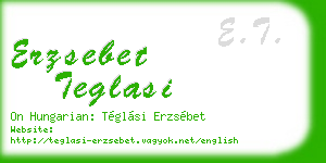 erzsebet teglasi business card