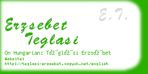 erzsebet teglasi business card